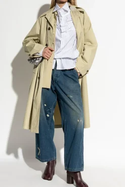 Maison Margiela WHITE Striped pattern shirt