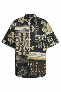 MARANT BLACK Patterned shirt āGarlonnā