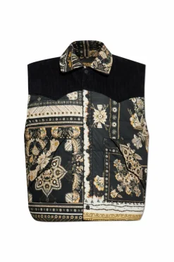 MARANT BLACK Reversible vest made of mixed materials āGlenā