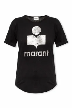 Marant Etoile BLACK ‘Koldi’ T-shirt with logo