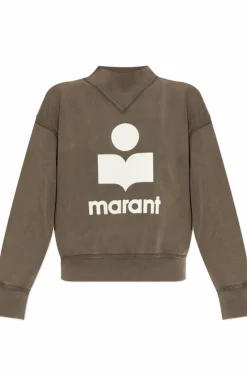Marant Etoile BROWN "Moby" sweatshirt with stand-up collar