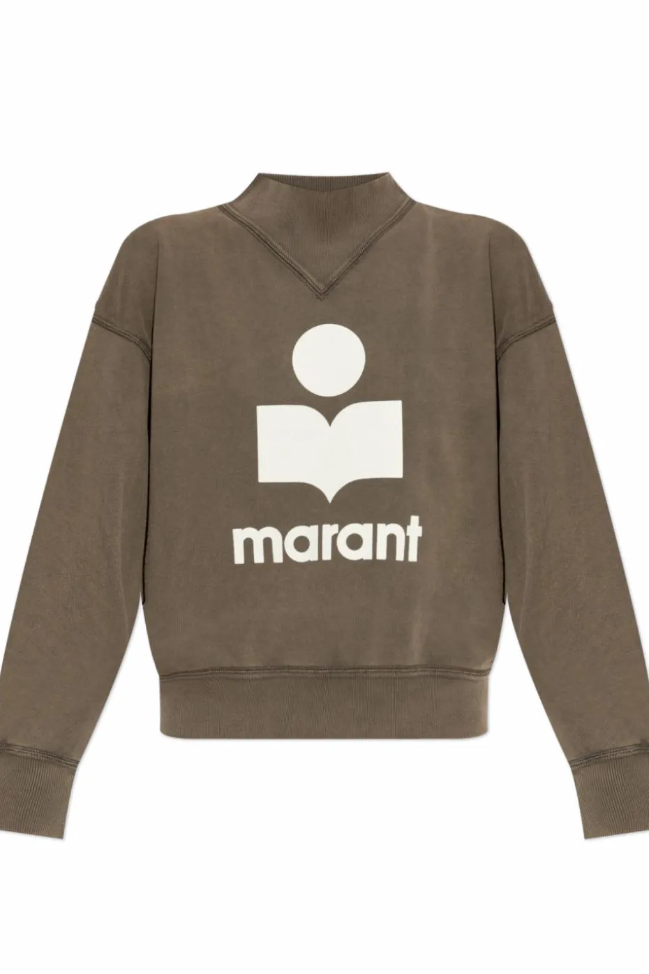 Marant Etoile BROWN "Moby" sweatshirt with stand-up collar