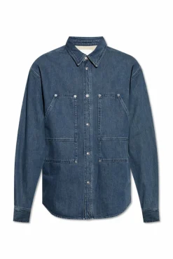 MARANT NAVY BLUE Denim shirt Owenn