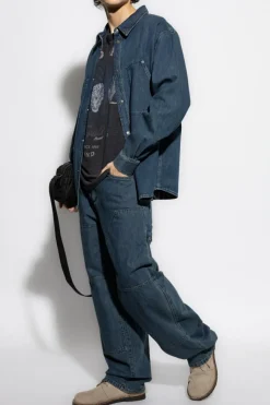 MARANT NAVY BLUE Denim shirt Owenn