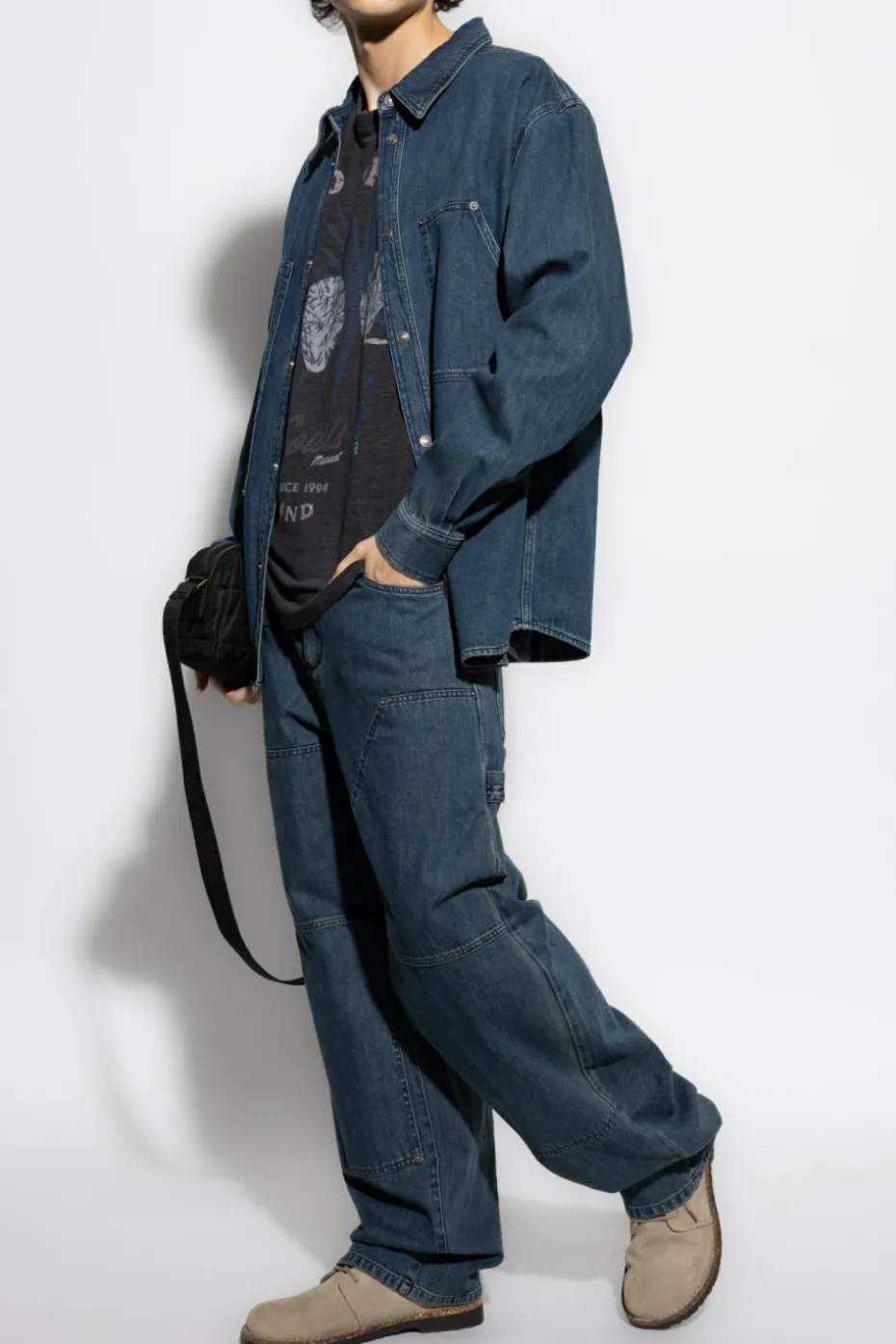 MARANT NAVY BLUE Denim shirt Owenn