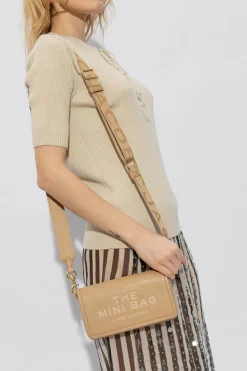 Marc Jacobs beige ‘The Mini Bag’ leather shoulder bag