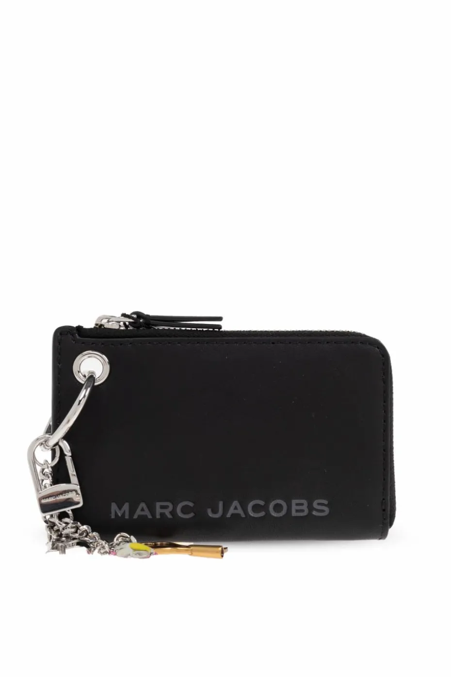 Marc Jacobs BLACK Leather case with keychain