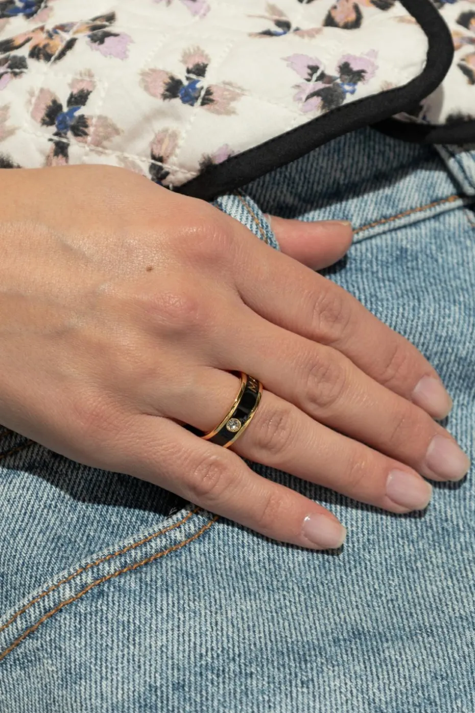Marc Jacobs BLACK Ring with logo