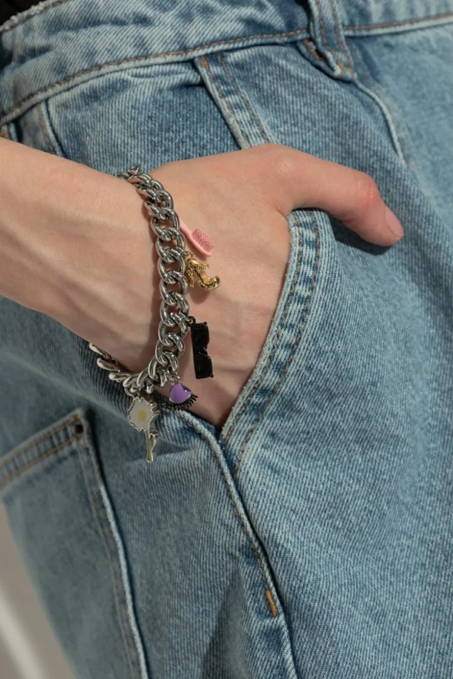 Marc Jacobs SILVER Bracelet with charms