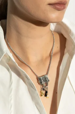 Marc Jacobs SILVER Necklace with charms