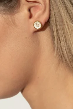 Marc Jacobs WHITE Button-shaped earrings