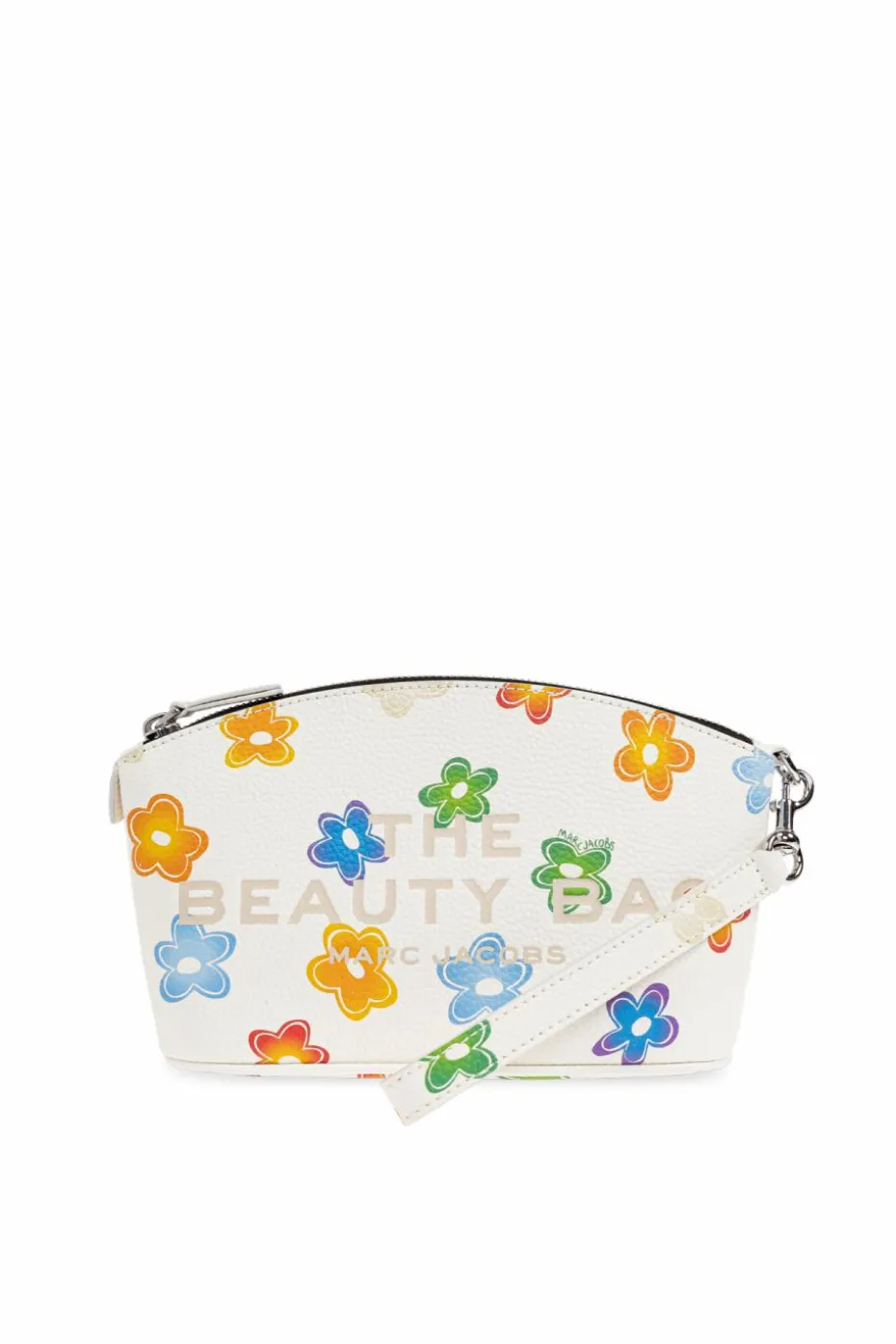 Marc Jacobs WHITE Leather cosmetic bag with print