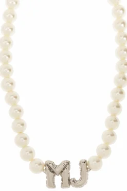 Marc Jacobs WHITE Necklace with logo