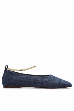 Maria Luca BLUE āAugustaā denim ballet flats