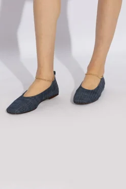 Maria Luca BLUE ‘Augusta’ denim ballet flats