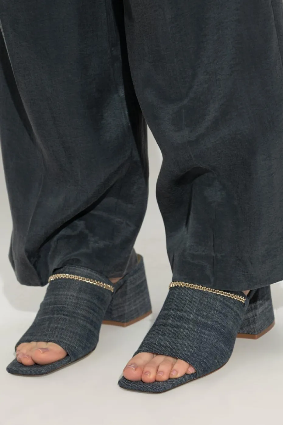 Maria Luca BLUE Heeled slippers