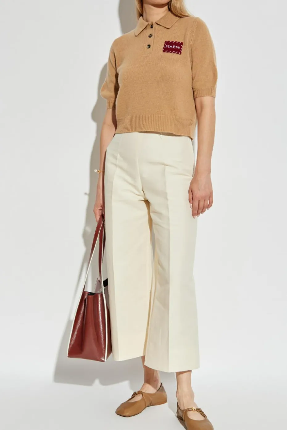 Marni beige Cashmere top