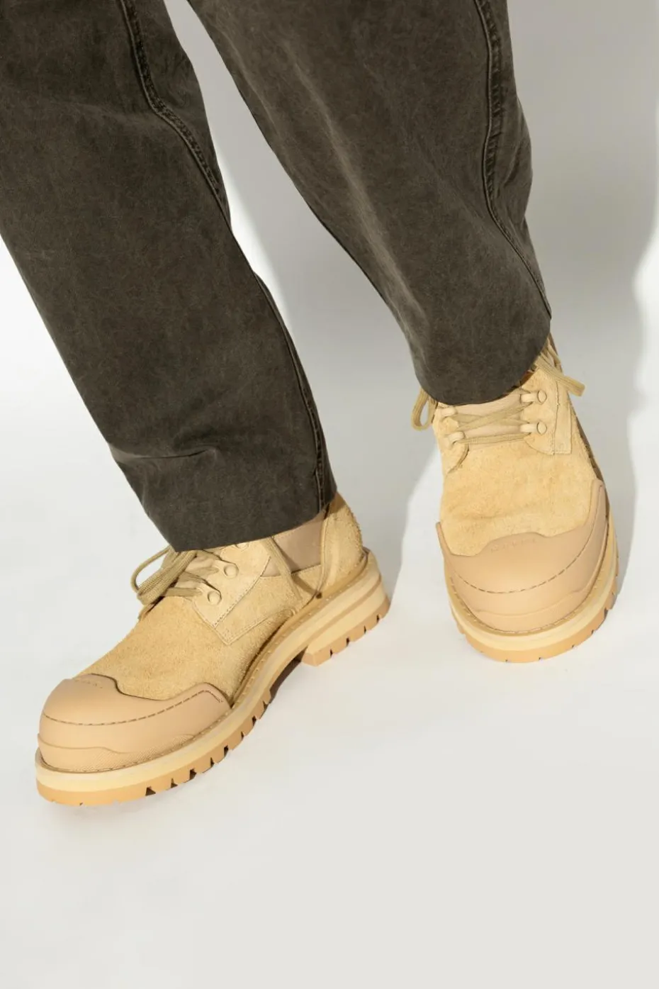 Marni beige Leather ankle boots
