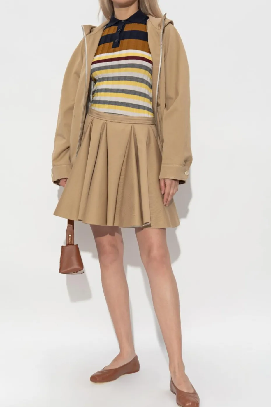 Marni beige Pleated skirt