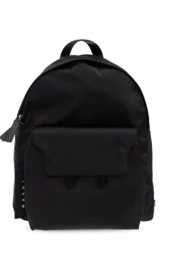 Marni BLACK Backpack with logo