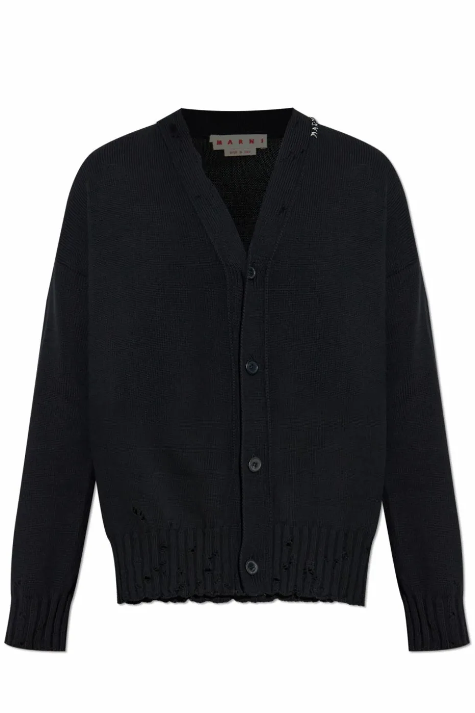 Marni BLACK Cardigan with logo
