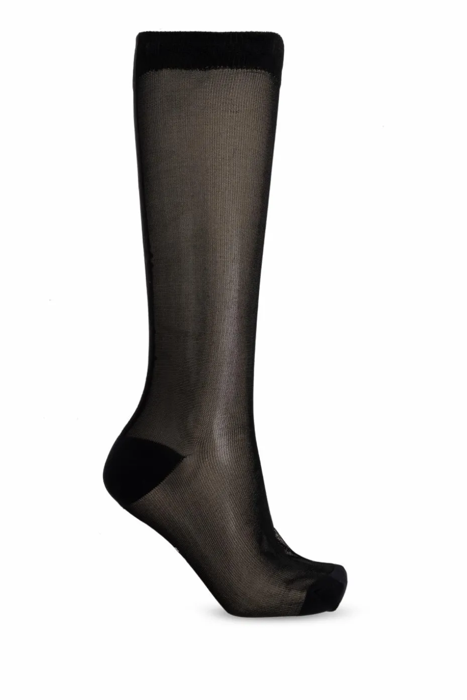 Marni BLACK Knee-high socks with logo