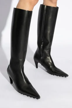 Marni BLACK Leather heeled boots