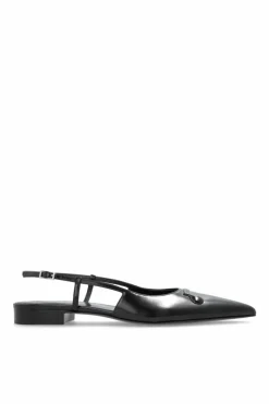Marni BLACK Leather shoes with logo