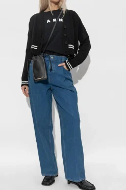 Marni BLACK T-shirt with logo