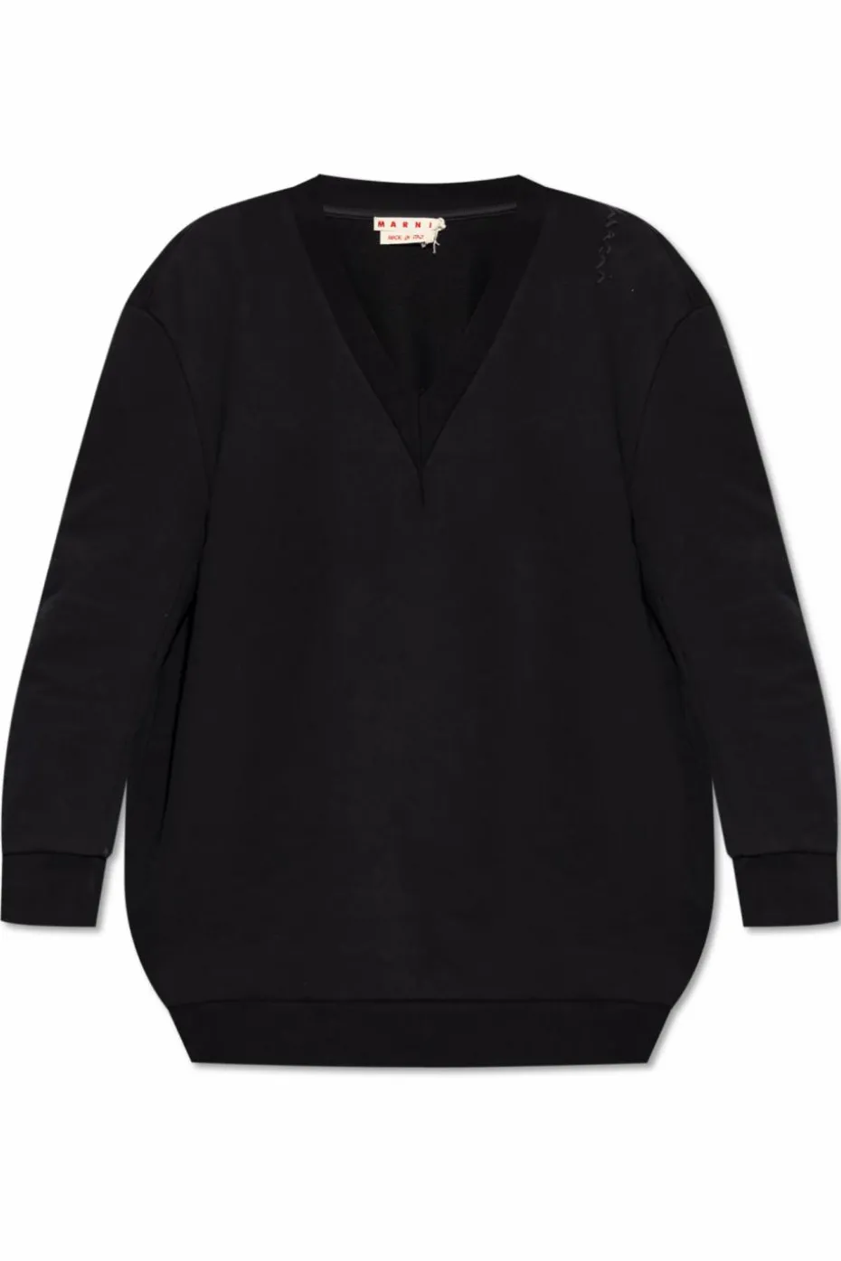 Marni BLACK V-neck dress