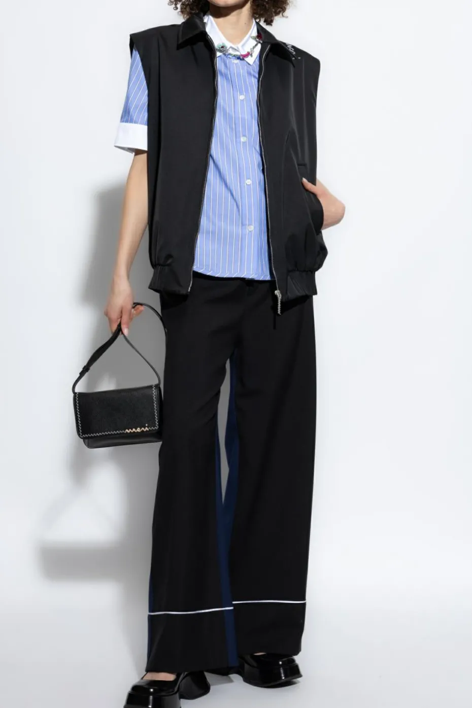 Marni BLACK Wool high-waisted pants