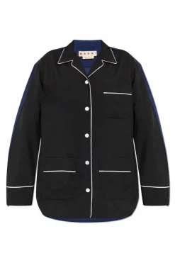 Marni BLACK Wool shirt with vintage effect