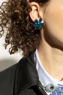 Marni BLUE Brass earrings