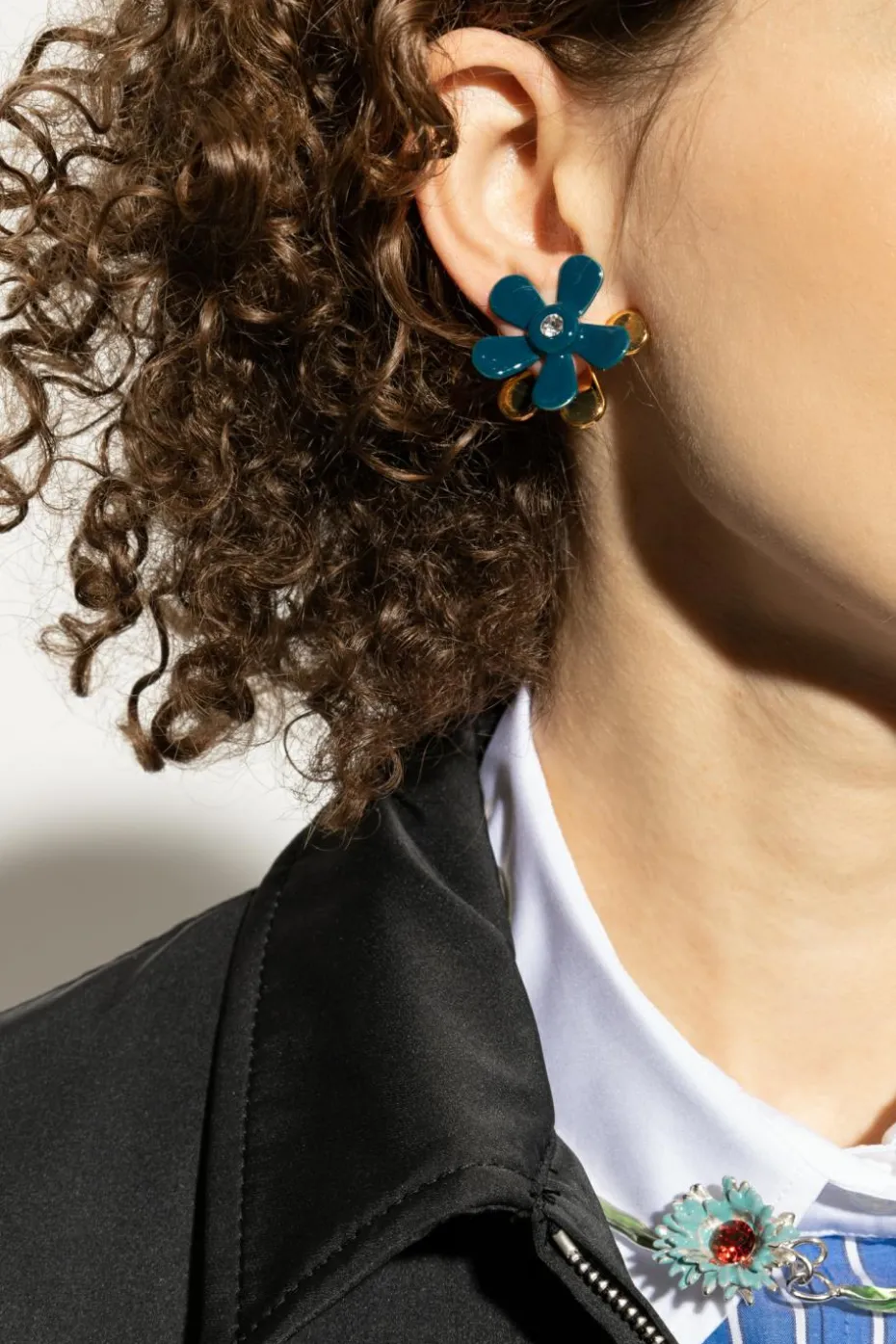 Marni BLUE Brass earrings