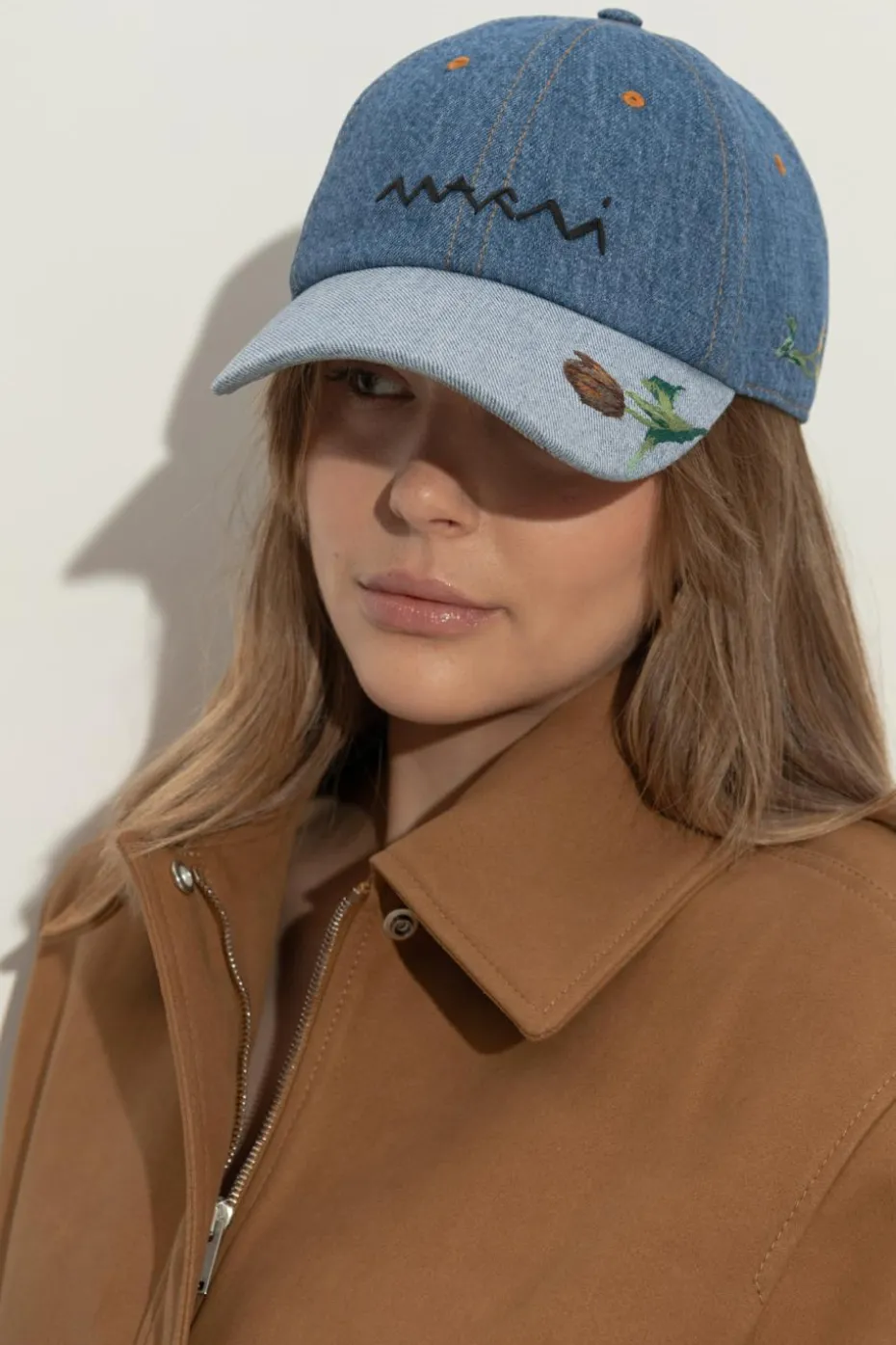 Marni BLUE Denim baseball cap