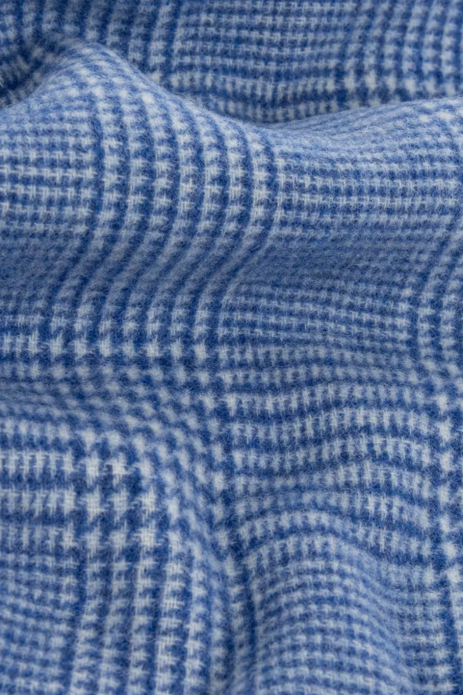 Marni BLUE Scarf with a check pattern