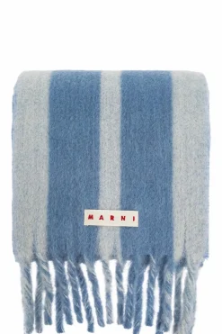 Marni BLUE Scarf with logo
