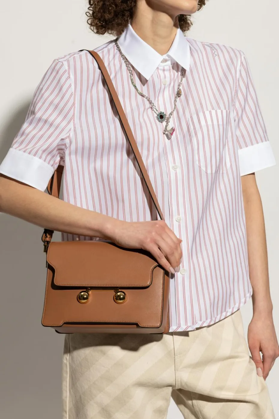 Marni BROWN Shoulder bag ‘Trunkaroo’