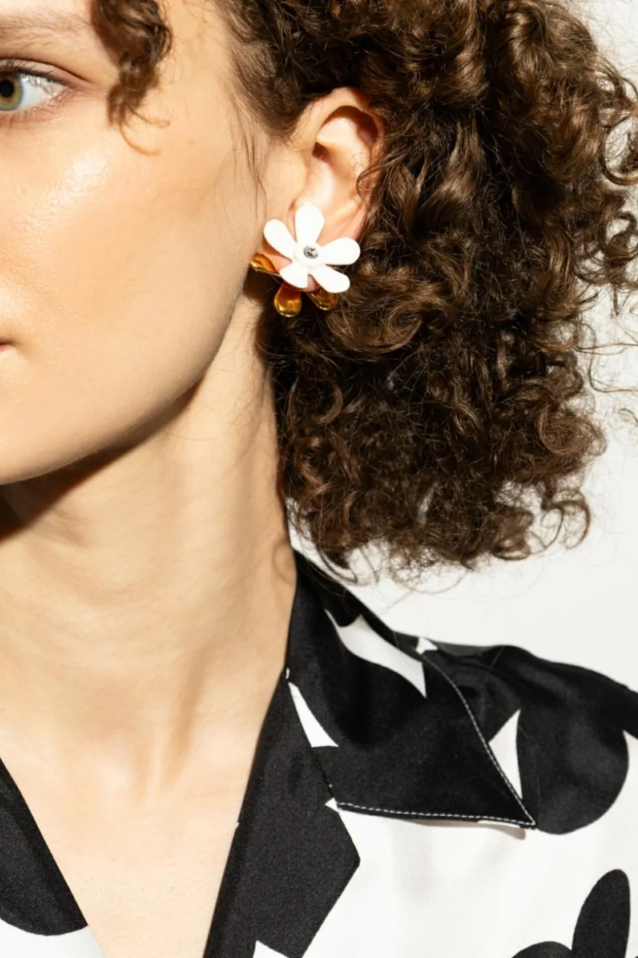 Marni cream Brass earrings