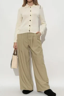 Marni cream Cardigan with logo