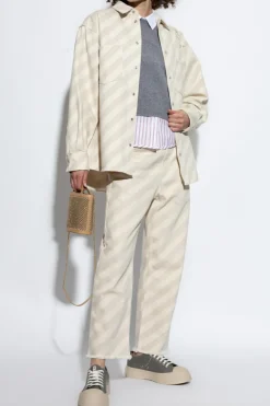 Marni cream Denim shirt in oversize style