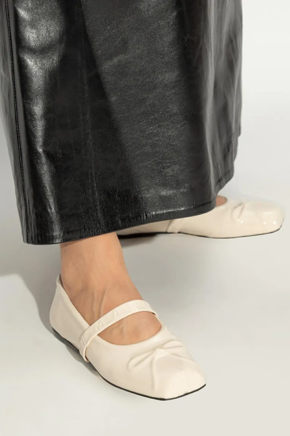 Marni cream Leather ballet flats
