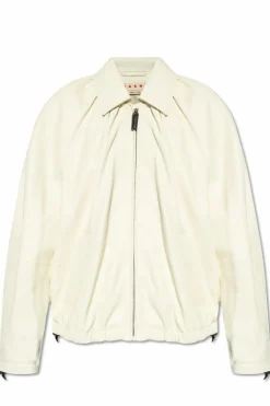 Marni cream Leather jacket