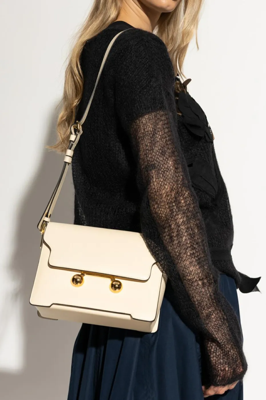 Marni cream Shoulder Bag 'Trunkaroo Medium'