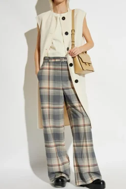 Marni cream Vest with decorative stitching