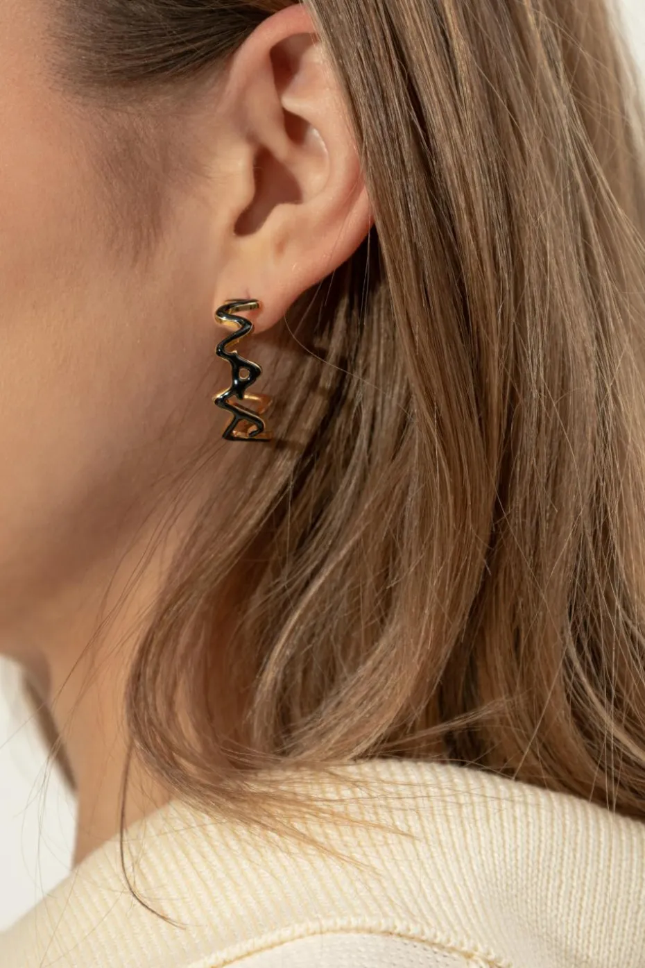 Marni GOLD Earrings with logo
