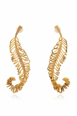 Marni GOLD Earrings with shimmering crystals