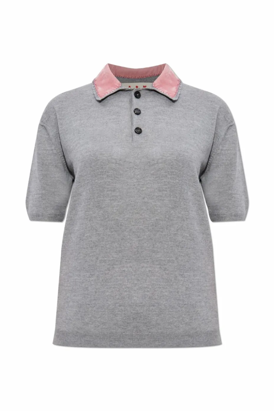 Marni GREY Polo with decorative collar