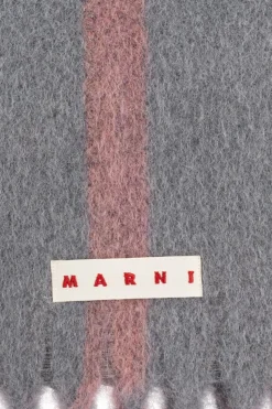 Marni GREY Scarf with logo