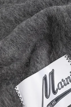 Marni GREY Wool scarf with logo